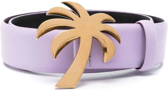 Palm Angels Leren riem Paars