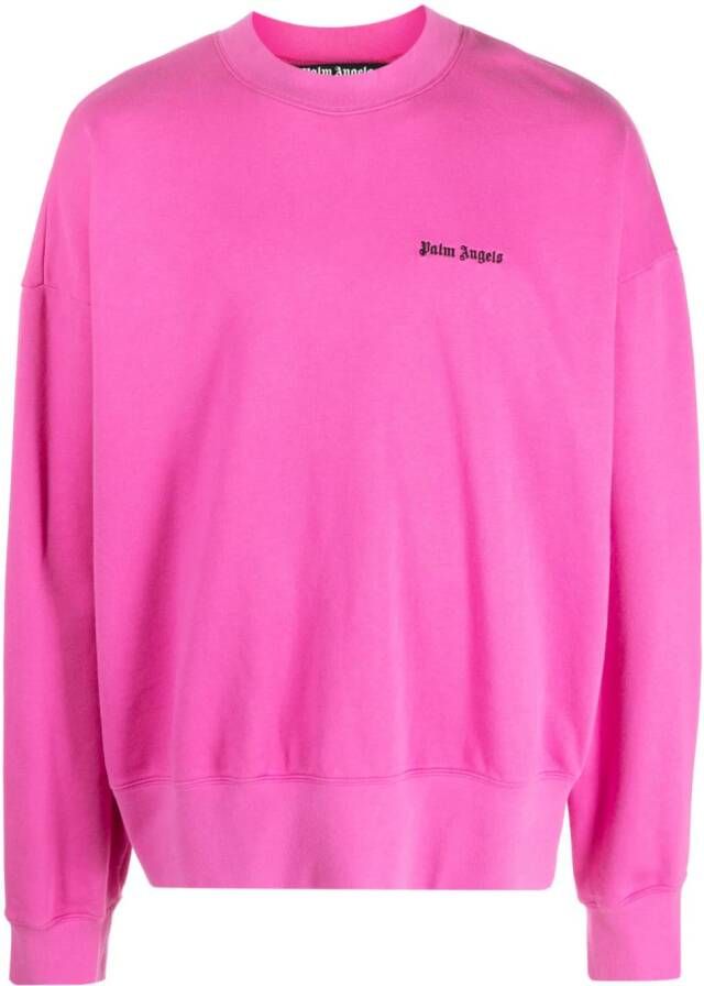 Palm Angels Sweater met geborduurd logo Roze
