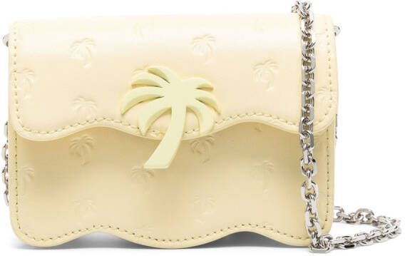 Palm Angels Mini-tas met logoplakkaat Geel