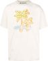 Palm Angels T-shirt met logoprint Beige - Thumbnail 1