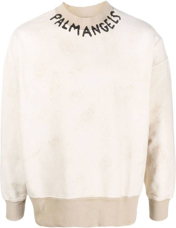 Palm Angels Sweater met logoprint Wit