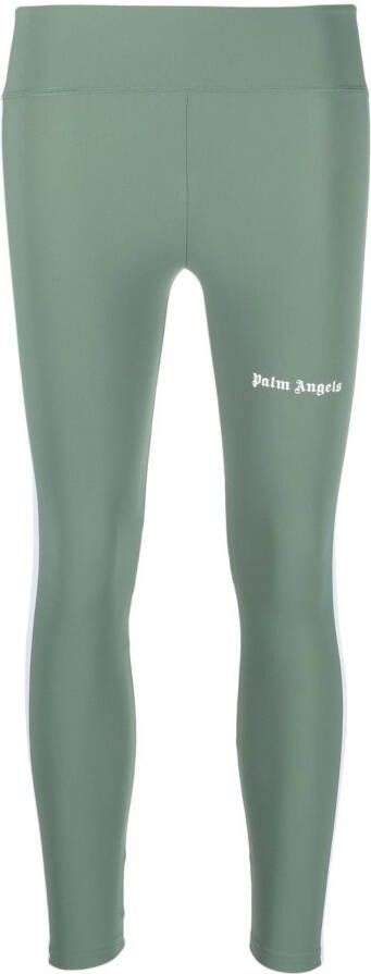 Palm Angels Legging met logoprint Groen
