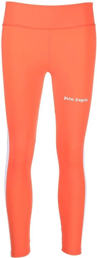 Palm Angels Legging met logoprint Oranje