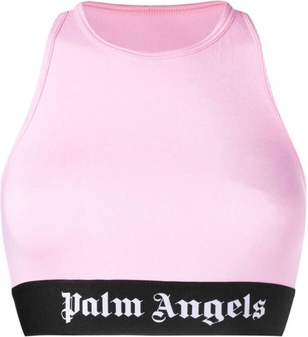 Palm Angels Sport-bh met logoprint Roze