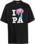Palm Angels T-shirt met logoprint Zwart - Thumbnail 1
