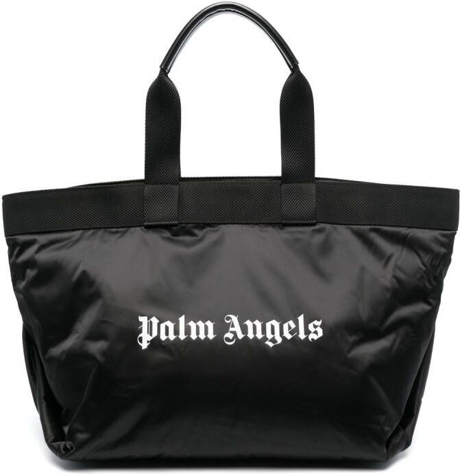Palm Angels Shopper met logoprint Zwart