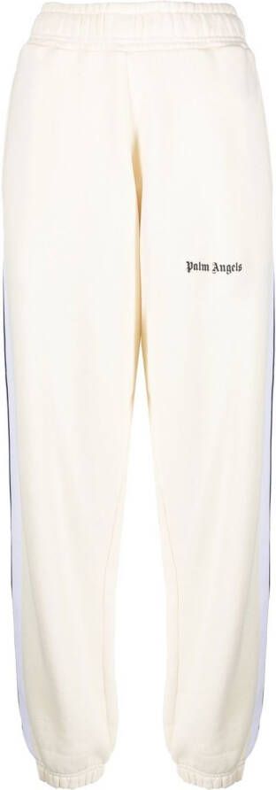 Palm Angels Trainingsbroek met logoprint Beige