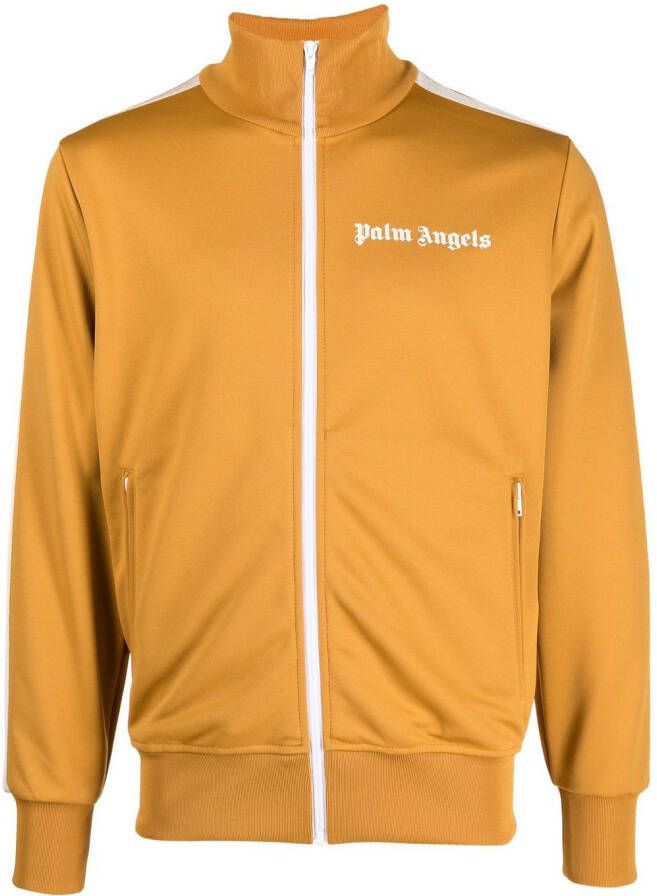 Palm Angels Trainingsjack met logo Beige
