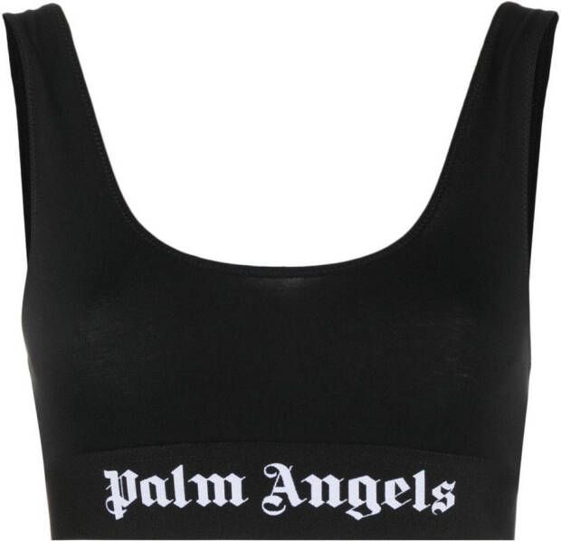 Palm Angels Triangel-bh met logoband Zwart