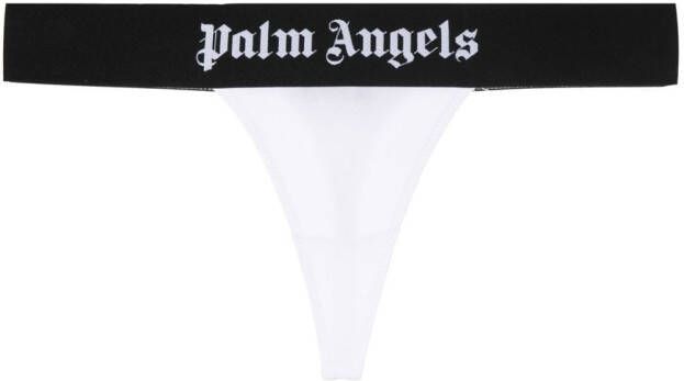 Palm Angels String met logo afwerking Wit