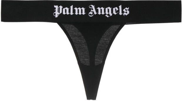 Palm Angels String met logo afwerking Zwart