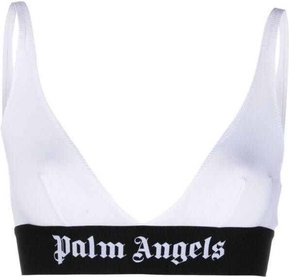 Palm Angels Driehoek Bralette White Dames