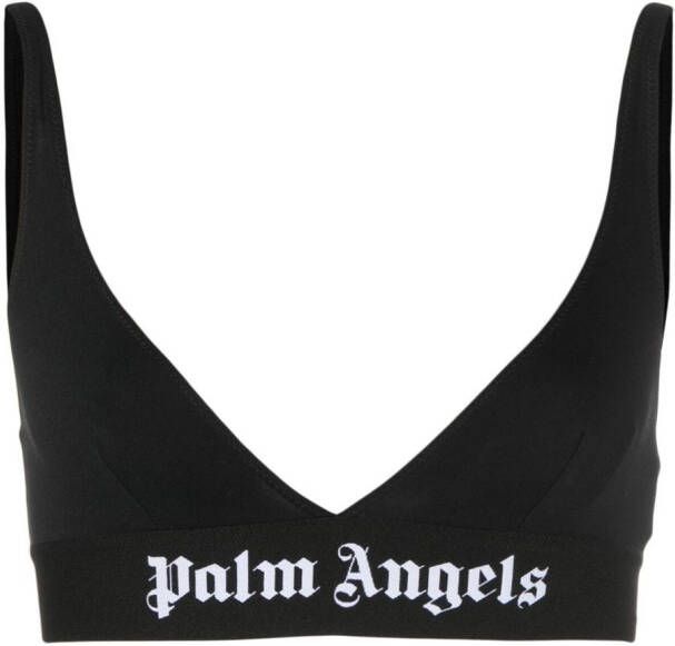 Palm Angels Triangel bh met logoband Zwart
