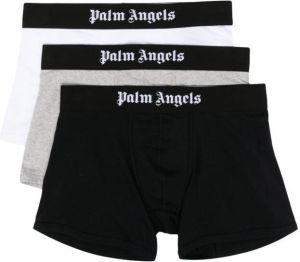 Palm Angels 3-pack boxershorts met logoband Zwart