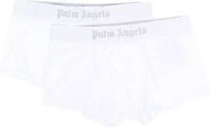 Palm Angels Boxershorts met logoband Wit