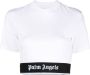 Palm Angels T-shirt met logoband Wit - Thumbnail 1