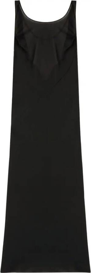 Palm Angels Maxi-jurk met open rug Zwart