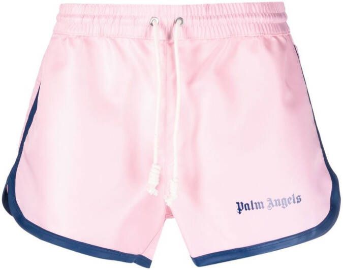 Palm Angels Shorts met contrasterende afwerking Roze