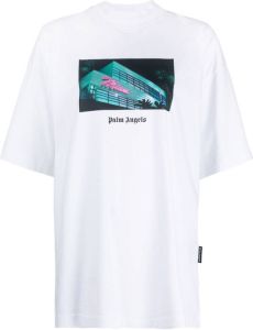 Palm Angels T-shirt met print Wit