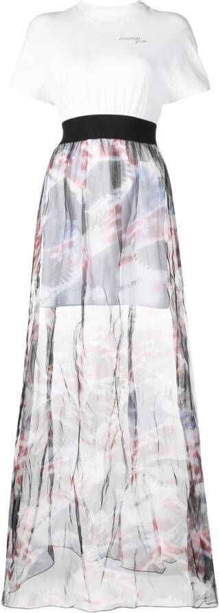 Palm Angels Mini-jurk met doorzichtige laag Wit