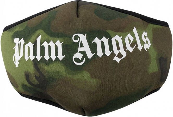 Palm Angels Mondkapje met camouflageprint Groen