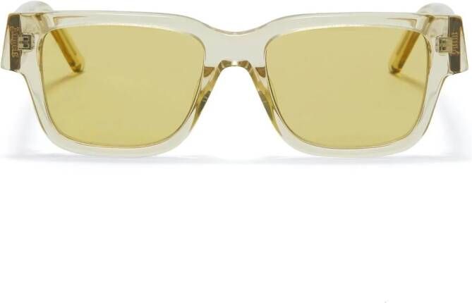 Palm Angels Eyewear Newport zonnebril met vierkant montuur Geel