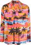 Palm Angels Overhemd met psychedelische print Oranje - Thumbnail 1