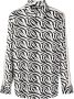 Palm Angels Overhemd met zebraprint Zwart - Thumbnail 1