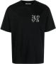 Palm Angels T-shirt met geborduurd logo Zwart - Thumbnail 1