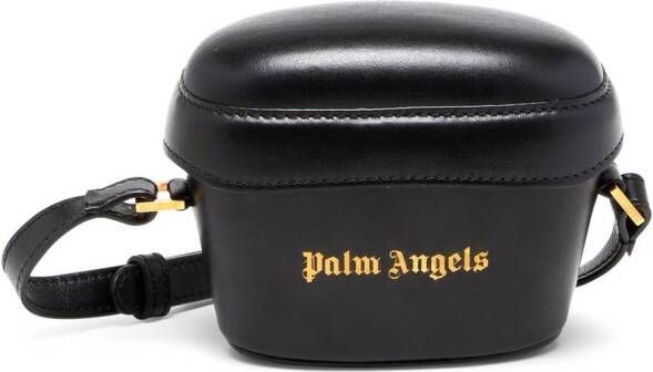 Palm Angels Crossbody bags Leather Mini Padlock in zwart