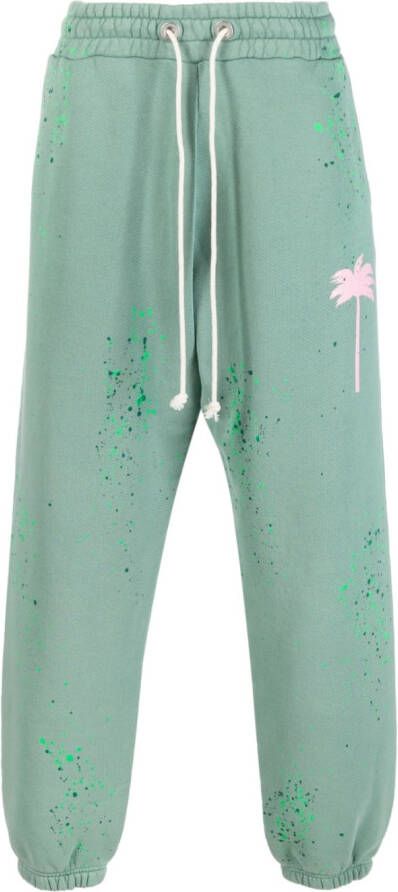 Palm Angels Trainingsbroek met verfspatten Groen