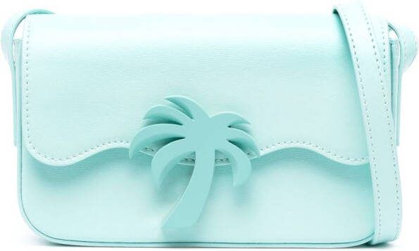 Palm Angels Palm Beach Bridge leren schoudertas Blauw