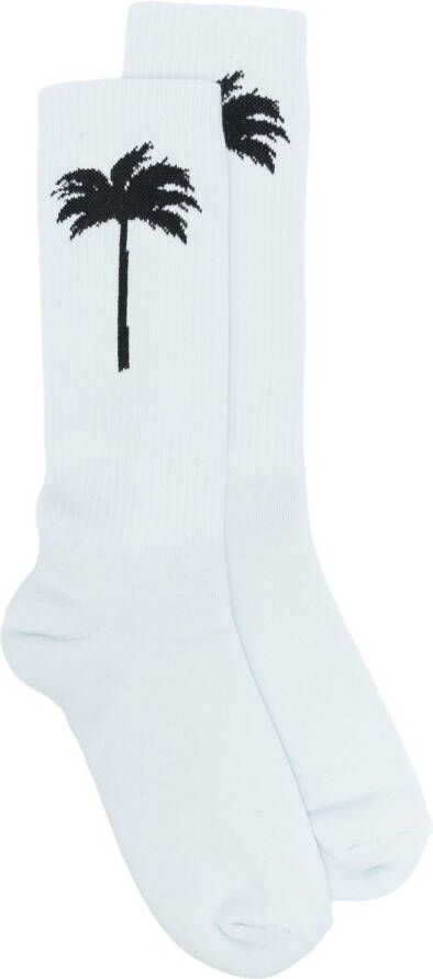 Palm Angels Intarsia sokken Blauw