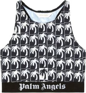 Palm Angels Sport-bh met logo Zwart