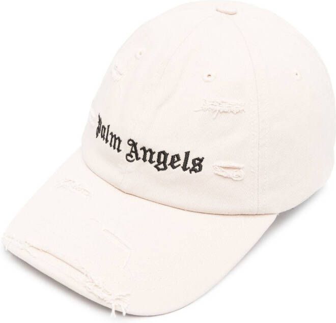 Palm Angels Pet met geborduurd logo Beige