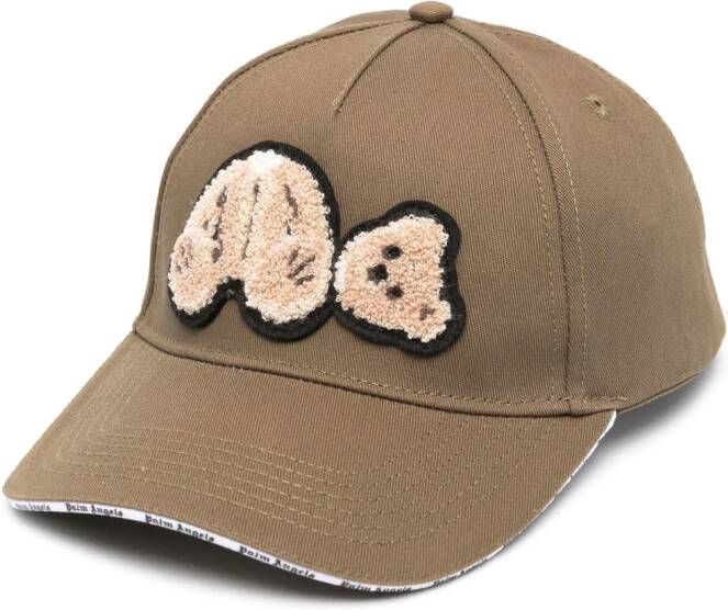 Palm Angels Pet met teddybeer applicatie Groen