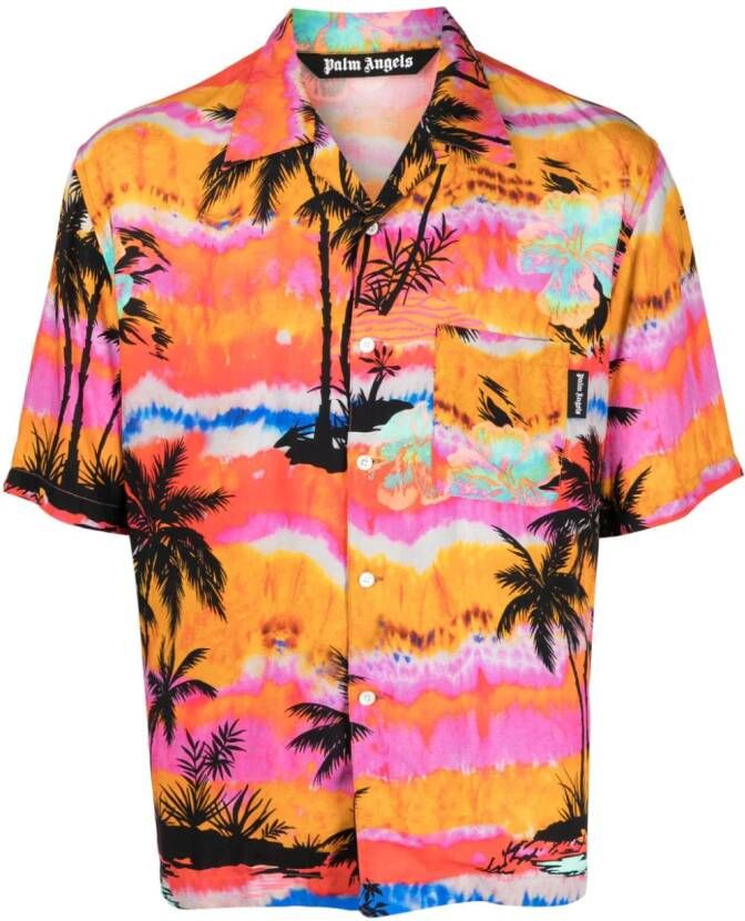 Palm Angels Overhemd met psychedelische print Veelkleurig