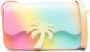 Palm Angels Leren Bridge Tas met Regenboogprint en Palmboomsluiting Multicolor Dames - Thumbnail 1