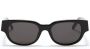 Palm Angels Eyewear Redondo zonnebril Zwart - Thumbnail 1