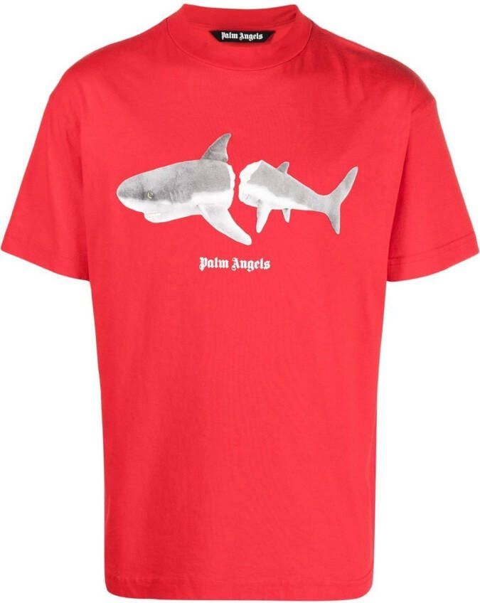 Palm Angels T-shirt met print Rood