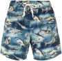 Palm Angels Haaien Zwemshorts Strandkleding voor Mannen Blauw Heren - Thumbnail 2