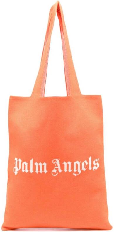 Palm Angels Shopper met logoprint Oranje