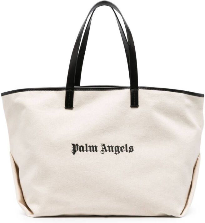 Palm Angels Shopper met logoprint Zwart