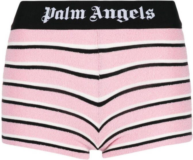 Palm Angels Shorts met logostreep Roze