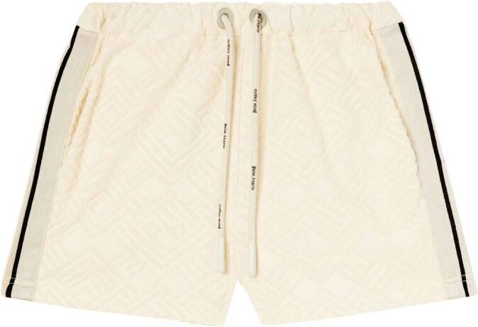 Palm Angels Shorts met monogram patroon Wit