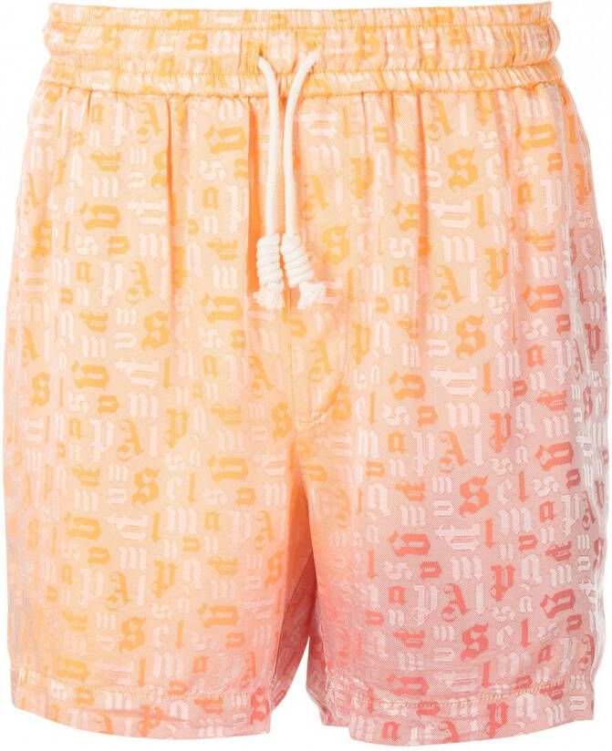 Palm Angels Shorts met trekkoord Oranje