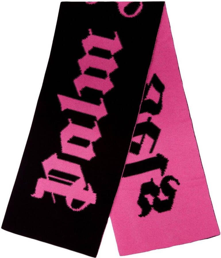 Palm Angels Sjaal met logo jacquard Roze