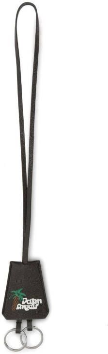 Palm Angels Sleutelhanger met logoprint Zwart