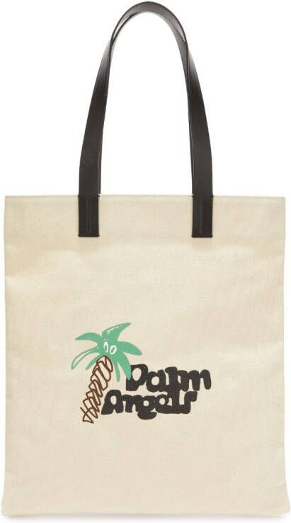 Palm Angels Sketchy shopper met logoprint Beige