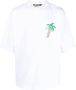 Palm Angels Witte T-shirt met logo-print en palmboomprint White Heren - Thumbnail 2